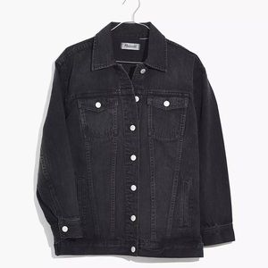 Black oversized Madewell Denim Jacket
